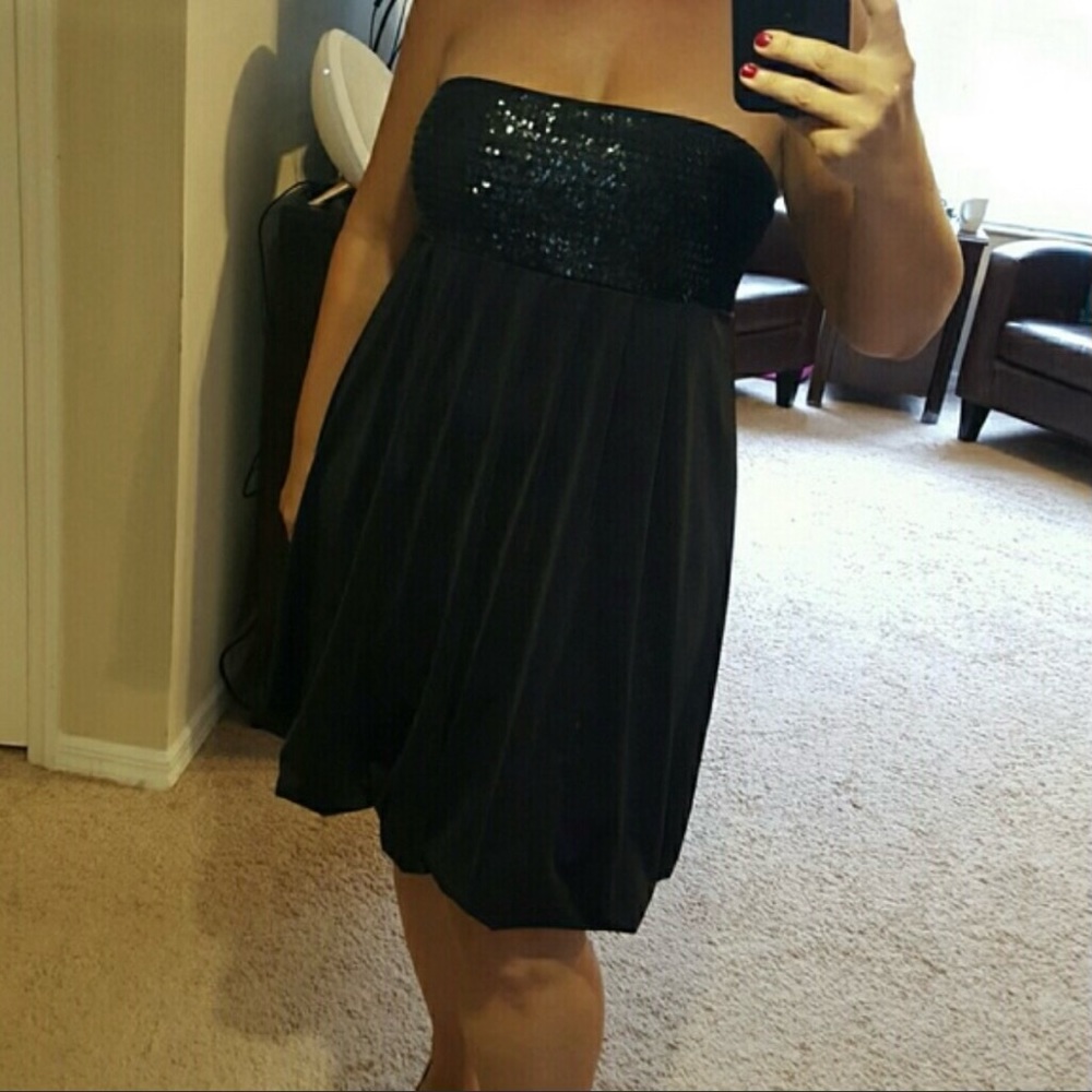 INC little black bubble dress
